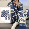 Kobietowa odzież sutowa wiosna jesienna Kimono Kimono Sets Sets Funny PJS Cartoon Sleep Faar Dots Dots Girl Pijamas Mjer Pajama 3xl Fashion L230919