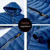 Jaquetas masculinas 2023 outono inverno clássico com capuz quente parkas jaqueta casaco homens outwear casual vintage chapéu destacável roupas parka 230919