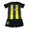 2023 24 Al Ittihad Saudi Club Kidsキットサッカージャージーベンゼマホームアウェイ