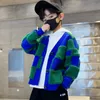 Pullover Children's Sweater Plaid Pattern Autumn Winter Tops Korean Cardigan Soft Knit Warm Outerwear For Teen Boys 514Years Clothes 230918