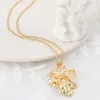 Pendant Necklaces Chicgrowth Leaf Necklace Fashion Jewelry For Ladies Wholesale Trendy Jewellery Golden-color Stainless Steel Women