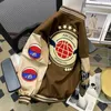 Men S Jackets Vintage Varsity Jacket Men Women Spring Patchwork Letter Borduurwerk Bomber Koreaanse Streetwear Casual Baseball Coat 230919