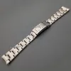 20mm New silver brushed stainless steel Curved end watch band strap Bracelets For ROL SUB Vintage watch285B