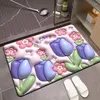 Tapis de Bain Oeil Nu Effet 3D imprimé Diatom Ooze Mat Super Absorbant l'eau Tapis de Salle de Bain Doux à séchage Rapide antidérapant Tapis de Baignoire