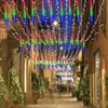 Autres fournitures de fête d'événement Solaire Meteor Shower Rain LED String Lights Décoration d'arbre de Noël Guirlande de rue pour décor Noel Année Navidad Fée 230919