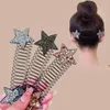 Hårtillbehör Shiney Crystal Star Invisible Broken Hairpin Women Tiara Tools Roll Curve Needle Bangs Fixed Insert Comb