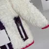 Designer bebê jaqueta de lã de cordeiro dupla face uso criança roupas de inverno tamanho 110-140 cm moda roupas quentes para meninos menina set15