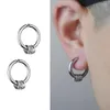 Boucles d'oreilles à dos faux cerceaux en acier inoxydable pour hommes, Clip indolore sur l'oreille pour adolescents, femmes, hommes Punk Cool Stuff, Non perçant sans trous