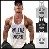 Herrtankstoppar europeiska storlekskläderträning Vest Gym Back Tank Top Men Bodybuilding ärmlös gör arbetsmuskeln 230919