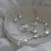 Boucles d'oreilles en pierre de lune pour femmes, Piercing de perles rondes, bijoux de noël, cadeau Pendientes E960