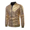 Abiti da uomo Blazer Giacca da uomo con paillettes Bling Giacca college oro lucido Cappotti da sposa Giacca moda Capispalla Uomo Party Stage Prom Chaqueta 230919