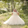 2022 LACE Modest Wedding Dress with Illusion Scoop Neck-cap ärmar Beaded Pearls Tulle a-line bröllopsklänningar plus storlek Vestido291s
