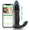Sex Toy Massager Telescopic Anal Dildo Vibration Butt Plug Vibrator App Remote for Women Ass Prostate Men Buttplug