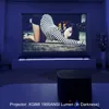 Schermo per proiettore elettrico da pavimento Inteligent White Cinema con controllo vocale intelligente/telecomando/controllo/trigger APP Moblie