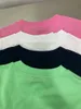 T-shirt uomo donna 23SS estate nuova semplice tinta unita foto reale girocollo manica corta lettera piccola stampa logo Top Tee