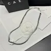 Designer Choker Snake Chain Necklace for Women Correct Brand Logo Silver Plated Stainless Steel Fashion Gift Luxury Quality Gifts Family Friend Couple