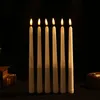 Świece 61224 kawałki plastikowe migoczące migoczące Flumsena LED z kuliwą płomienie 28 cm żółta bateria bursztyna Bożego Narodzenia 230919