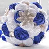 Fiori nuziali 2023 Eleganti personalizzati in stock Splendidi bouquet da sposa bianchi per damigelle d'onore Bouquet di rose artificiali