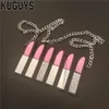 Large Lipstick Pendant Necklace for Women Mirror Acrylic Necklace Chains Fashion Jewelry Exaggerate Trendy Accessories244u