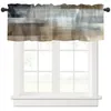 Curtain Brown Oil Painting Abstract Geometric Short Curtains Kitchen Cafe Wine Cabinet Window Small Wardrobe Drapes Home Decor