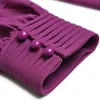 Urban Sexy sukienki Moaayina moda sukienka pasa startowa wiosna damska sukienka bowerowa kołnierz długi latarnia Purple eleganckie plisowane sukienki na imprezę 230918