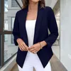 Costumes pour femmes Femmes Chic Polyvalent Business S Cardigans à manches longues à manches longues avec revers pour l'automne Bureau Trajet Formel Style Ol