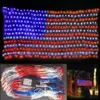 LED STRINGS PARTY AMERICAN FLAG LIGHT 420LEDS SUPER BRIGHT USA FLAG NET LIGHT MEMORIAL DAY独立記念日飾り旗Light HKD230919