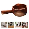 Cuillères Louche à eau en bois Style japonais Bain Sel Scoop Dipper Cheveux Lavage Tasse Salle de bains pour Sauna Jardin Thé 230918