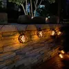 LED Strings Party LED solaire chaîne extérieure fée lumière 6/8 boule étanche flamme vacillante lampe suspendue pour fête de mariage jardin guirlande décor HKD230919