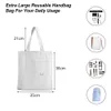 Sacs à provisions 10pc personnalisé sac blanc décontracté grande capacité réutilisable toile épaule mode allmatch fourre-tout de luxe 230918