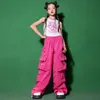 Trousers Cargo Pants for Teenage Kids Summer Streetwear Hip Hop Sweatpants for Girls Baggy Wide Leg Straight Trousers 6 8 10 12 14 Y 230918