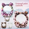 Ear Muffs Leopard Bear Autumn Winter Earlnap Söt plysch öronmuffs mjuk päls täcker varma hörlurskidor varmare vuxen öronmuff 230919