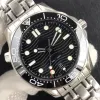 Sea Master 300 AAA 3A Orologi di qualità O M E G A 42mm Uomo Vetro zaffiro Oystersteel con confezione regalo Orologio meccanico automatico Jason007 1688