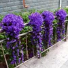 Decorative Flowers Violet Bouquet Garland Ornaments Artificial Flower Reusable Wall Hanging Home Decor For Wedding Valentines Day Party