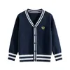 Pullover Boys and Girls ’Suptists Knitting Cardigans Autumn Corean Version Baby Knitwear Vneck College Top Child's Coat 230918