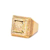 Męskie luksusowe oszałamiające ręcznie robione pierścionki zespołu biżuteria 925 srebrne srebrne popularne okrągłe cięcie białe topaz cz diamond pełny gemston234b
