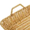 Plates Decor Tabletop Sundries Organizer Round Bread Basket Woven For Storage Plastic Kitchen Serving Holder Desktop