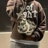 رجال رجال الرجال من النوع الثقيل harajuku Foaming 3D طباعة عشاق Sweatshirt y2k ملابس الرجال Homie هوديي النساء.