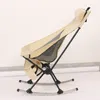 Camp Furniture Outdoor Portable Folding Moon Chair Park Camping Fiske Rocking Stol Höjd stålrör Massage Fåtölj Campingstol 230919