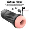 Sex Toy Massager Fake Cunt Voice Flirting Sucking Vibrator Soft Male Masturbation Cup Penis Ass Stimulator 12 P6 Modes for Men