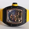 リチャードミルウォッチ自動機械時計ミルズスポーツ腕時計メンズシリーズマシンRM030限定版42 50mmメンズウォッチRM030ゴールドインナーFR HBGK