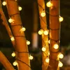 Other Event Party Supplies 8 model 31ft 40 balls outdoor garlands Christmas holiday lamp led solar powered fairy string lights 230919