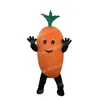 Costumi della mascotte della carota di Halloween Personaggio a tema dei cartoni animati di alta qualità Costume da carnevale unisex per adulti Vestito da festa di Natale