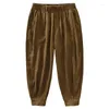 Calças masculinas verão cordão elástico cintura fina sólida casual lápis tornozelo comprimento joggers calças de carga sweatpants streetwear