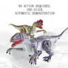 ElectricRC Animals 24 GHz fjärrkontroll dinosaurie med LED -lampor Simulering RC Pedagogiska leksaker Roaring Sound Children Gift 230918