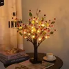 LED -strängar Party Red Berry Fairy Tree Light Gold Fruit Battery Christmas Tree Lamp Garland grenar Ljus för Xmas Holiday Party Lighting HKD230919