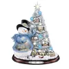Dekoracje świąteczne Tree Train Pvc Plecka naklejki okienne Zimowe dekoracje domowe 2023 230919