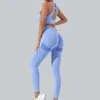 Aktive Sets Yoga Set Frauen Aushöhlen Zurück Sport Bh Hohe Taille Hüfte Heben Hosen Anzug Elastische Laufen Fitness Leggings workout