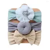 Hårtillbehör Blomma barns pannband bälte tre bågstycke set mode elastisk baby söt huvudbonad