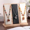 Jewelry Pouches Wooden Plank Display Stand Travel Case Boxes Necklace Bracelet Organizer Rack Earring Holder Gifts